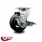 Service Caster 4 Inch Rubber on Cast Iron Swivel Caster with Roller Bearing and Brake SCC SCC-20S420-RSR-TLB - alternate 4